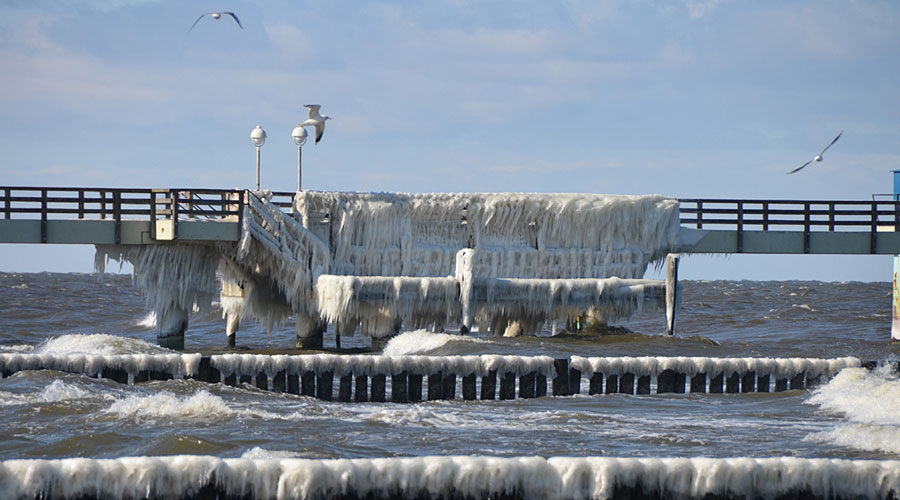 Zinnowitz im Winter Eis